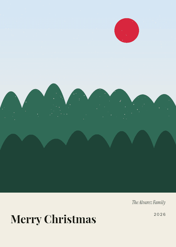Editorial Christmas card design
