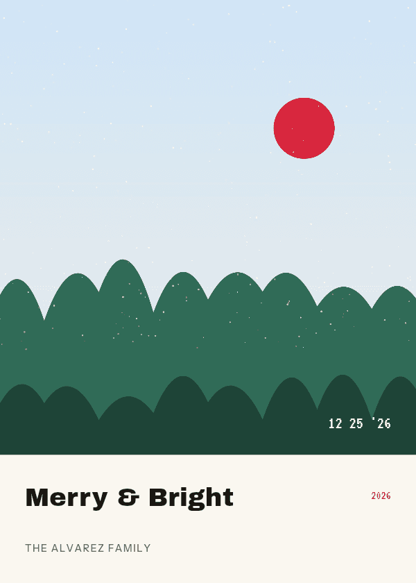 Retro Flash Christmas card design